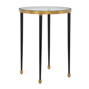   Modern European furniture - Gold Rimmed Glass Side Table - www.oroa.com | Oroa.com