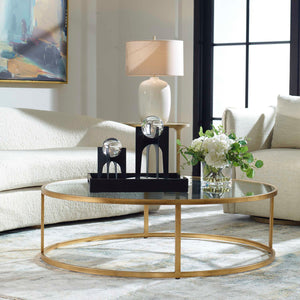   Gold Framed Glass Coffee Table | Oroa.com