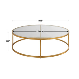   Gold Framed Glass Coffee Table | Oroa.com