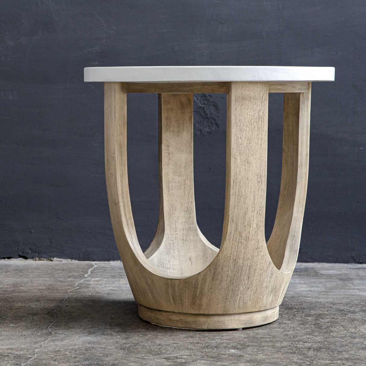   Modern European furniture - White Limestone Side Table - www.oroa.com | Oroa.com