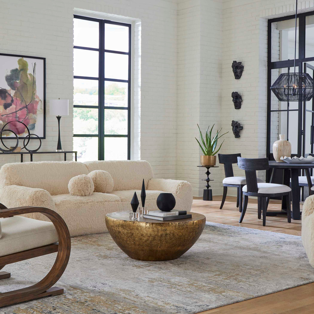   Modern European furniture - Antique Gold Round Coffee Table - www.oroa.com | Oroa.com