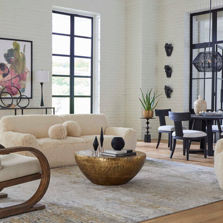   Modern European furniture - Antique Gold Round Coffee Table - www.oroa.com | Oroa.com