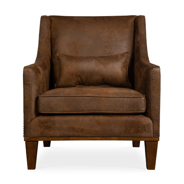 Modern European furniture - Brown Leather Armchair - www.oroa.com