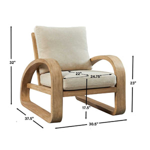   Modern European furniture - Mango Wood Framed Accent Chair - www.oroa.com | Oroa.com