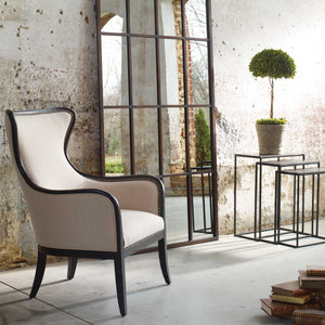   Modern European furniture - Nail Trimmed Wingback Accent Chair - www.oroa.com | Oroa.com