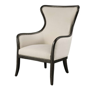   Modern European furniture - Nail Trimmed Wingback Accent Chair - www.oroa.com | Oroa.com
