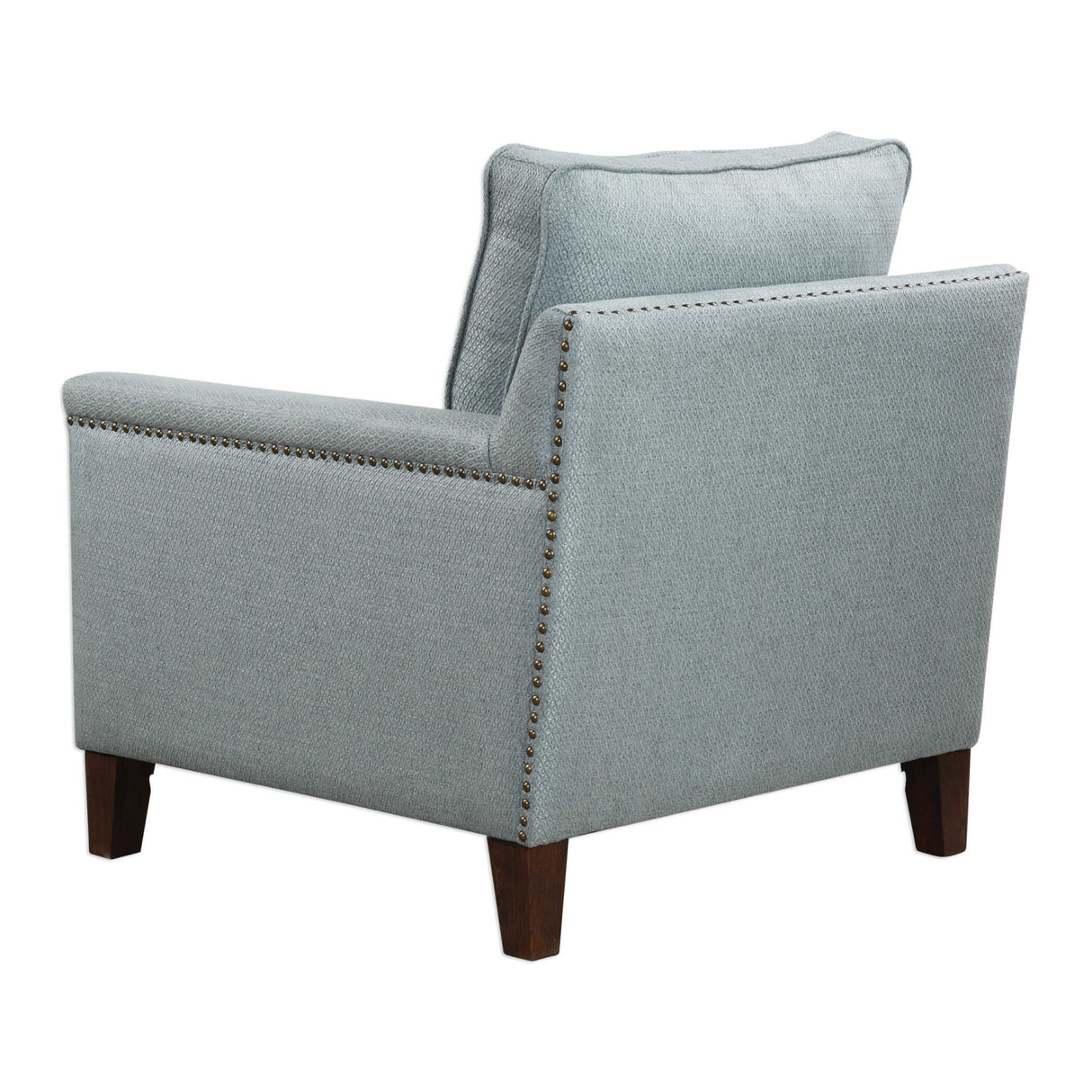   Modern European furniture - Blue Nail Trimmed Accent Chair - www.oroa.com | Oroa.com