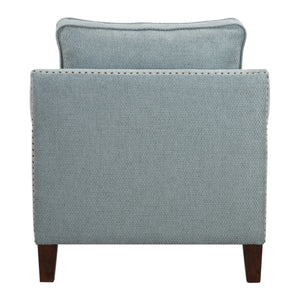   Modern European furniture - Blue Nail Trimmed Accent Chair - www.oroa.com | Oroa.com