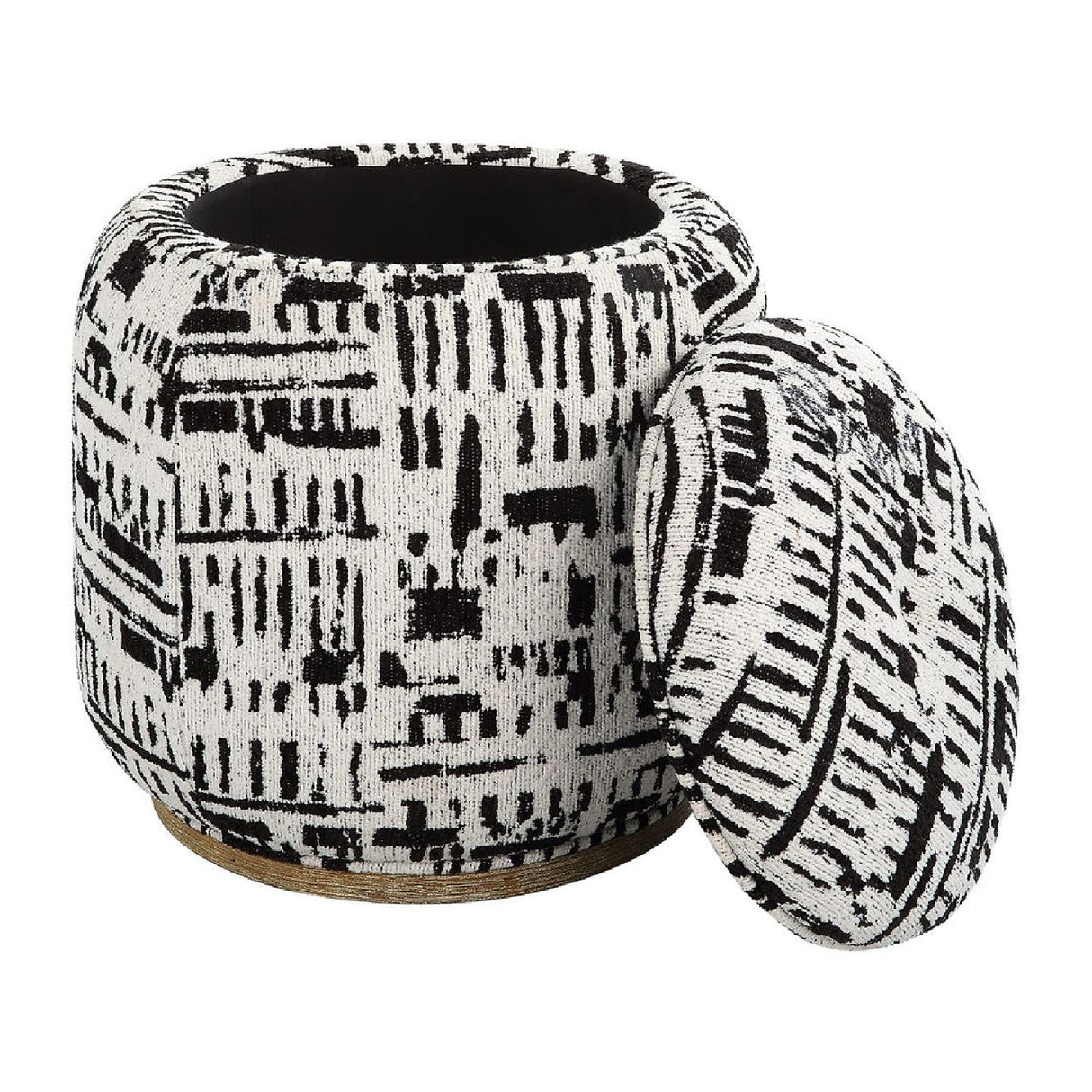   Modern European furniture - Black Patterned Storage Ottoman - www.oroa.com | Oroa.com