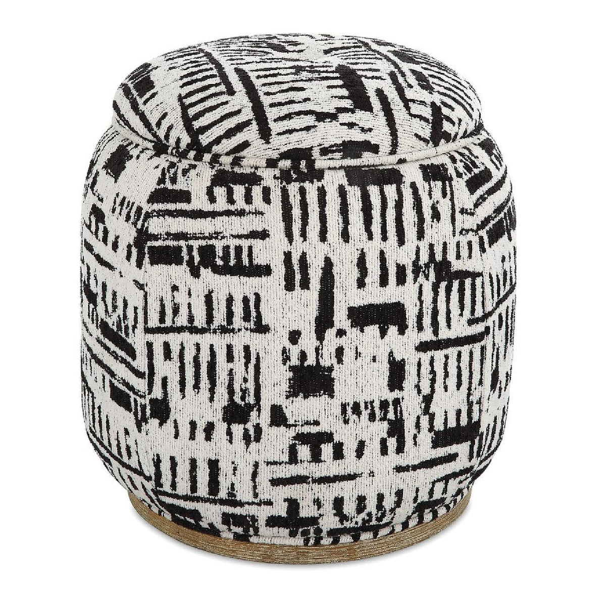   Modern European furniture - Black Patterned Storage Ottoman - www.oroa.com | Oroa.com