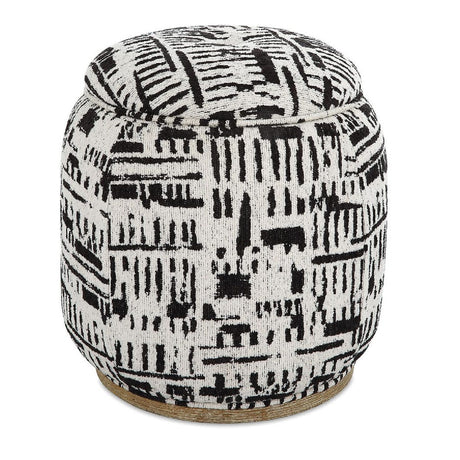   Modern European furniture - Black Patterned Storage Ottoman - www.oroa.com | Oroa.com