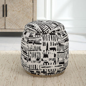   Modern European furniture - Black Patterned Storage Ottoman - www.oroa.com | Oroa.com