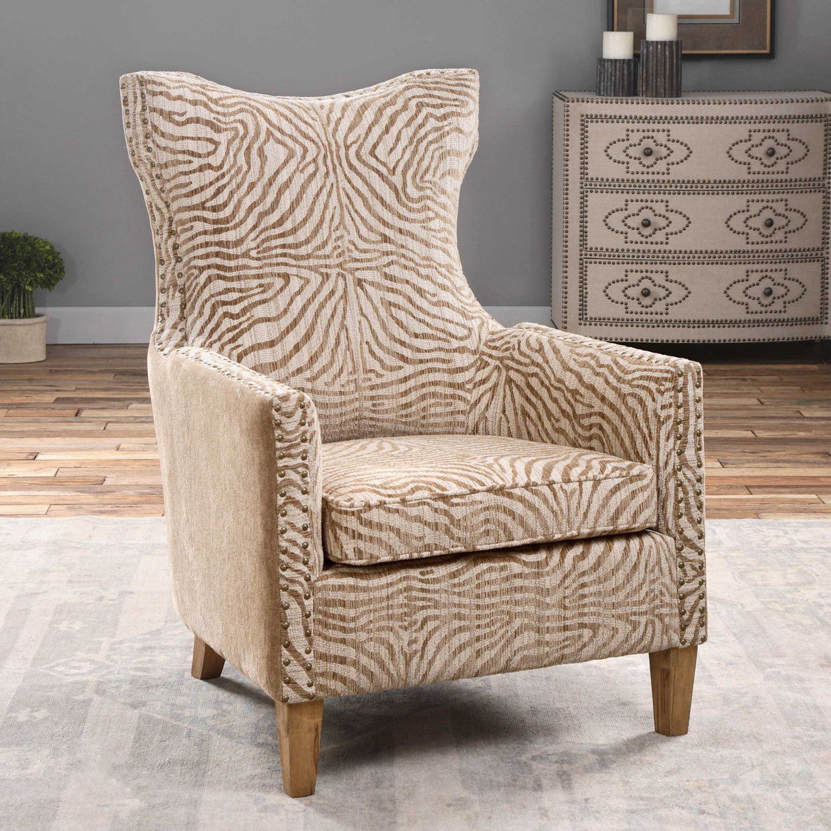   Modern European furniture - Wingback Beige Lounge Armchair - www.oroa.com | Oroa.com