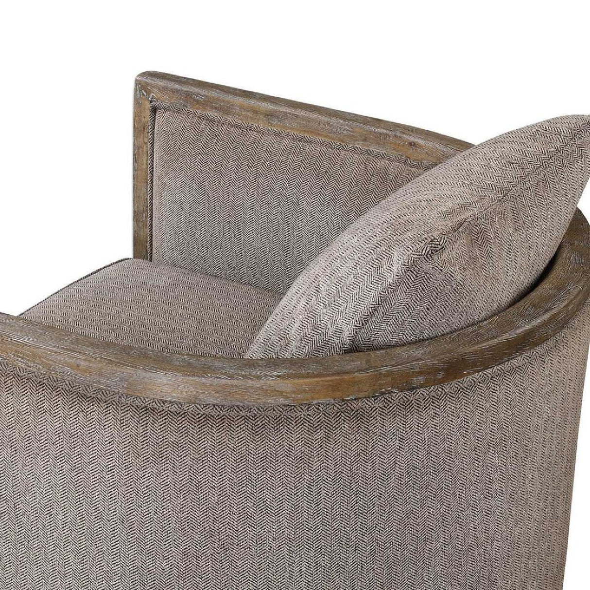   Modern European furniture - Brown Chenille Accent Tub Chair - www.oroa.com | Oroa.com