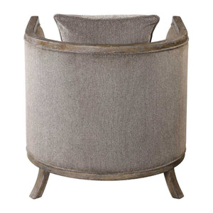   Modern European furniture - Brown Chenille Accent Tub Chair - www.oroa.com | Oroa.com
