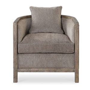   Modern European furniture - Brown Chenille Accent Tub Chair - www.oroa.com | Oroa.com
