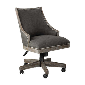   Modern European furniture - Gray Linen Desk Chair - www.oroa.com | Oroa.com