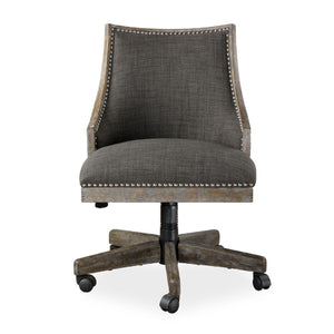   Modern European furniture - Gray Linen Desk Chair - www.oroa.com | Oroa.com