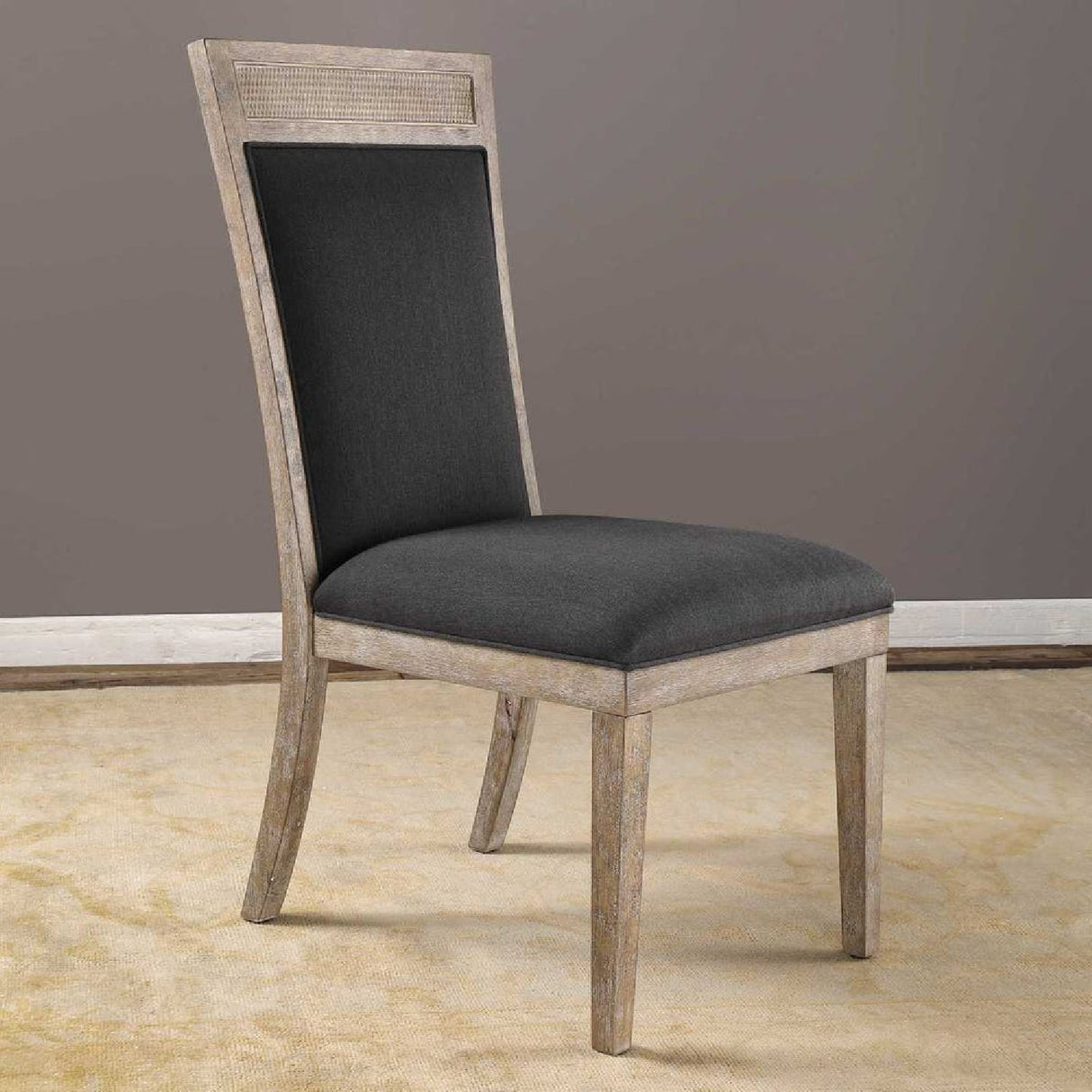   Modern European furniture - Rustic Gray Fabric Dining Chair - www.oroa.com | Oroa.com