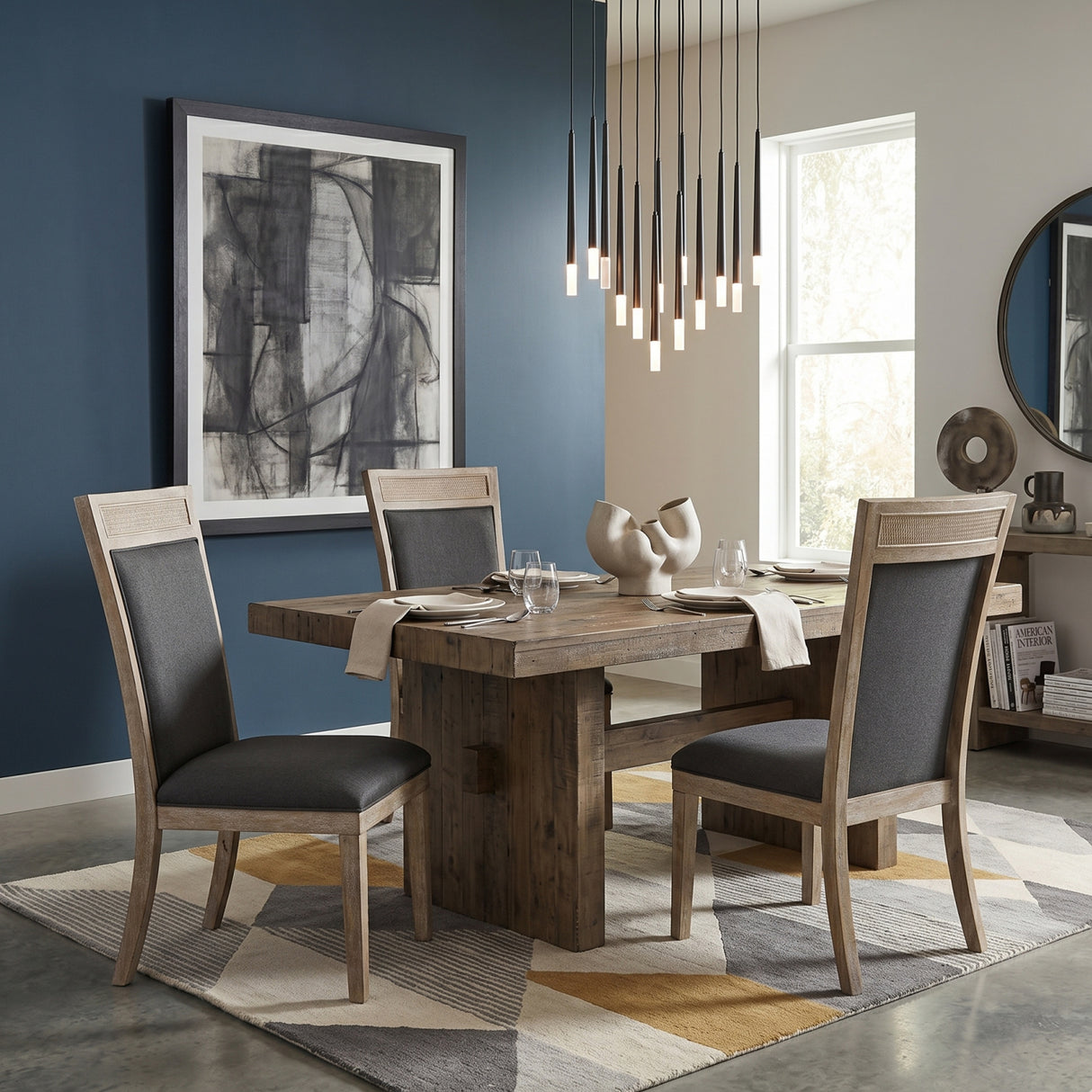   Modern European furniture - Rustic Gray Fabric Dining Chair - www.oroa.com | Oroa.com