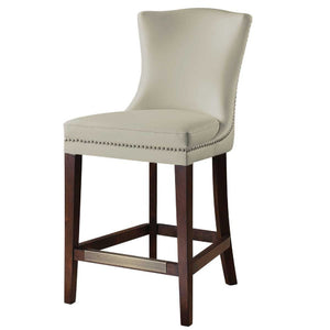   Modern European furniture - White Leather Inspired Counter Stool - www.oroa.com | Oroa.com