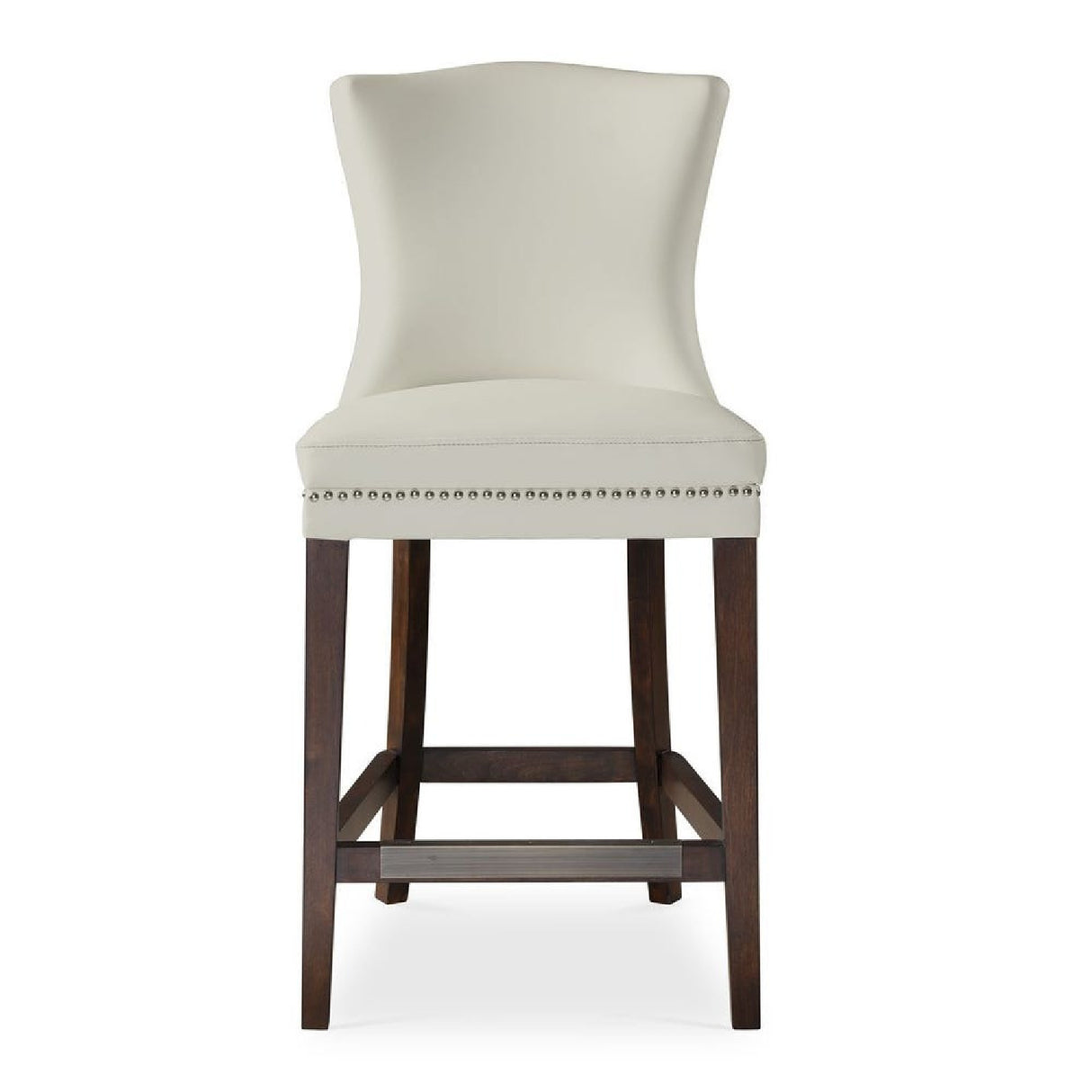   Modern European furniture - White Leather Inspired Counter Stool - www.oroa.com | Oroa.com