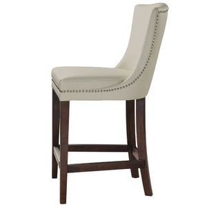   Modern European furniture - White Leather Inspired Counter Stool - www.oroa.com | Oroa.com