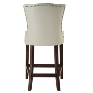   Modern European furniture - White Leather Inspired Counter Stool - www.oroa.com | Oroa.com