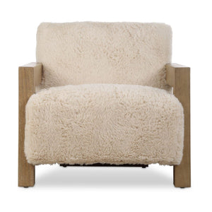   Modern European furniture - Cream Sheepskin Accent Chair - www.oroa.com | Oroa.com