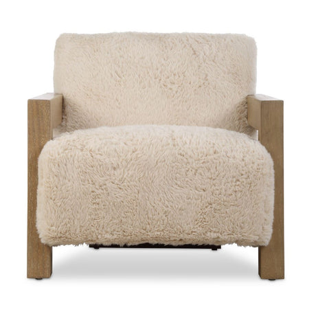   Modern European furniture - Cream Sheepskin Accent Chair - www.oroa.com | Oroa.com