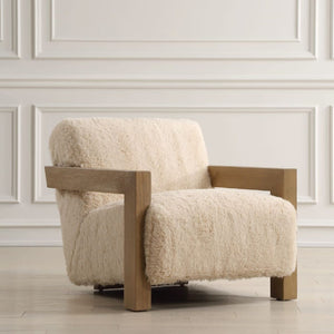   Modern European furniture - Cream Sheepskin Accent Chair - www.oroa.com | Oroa.com