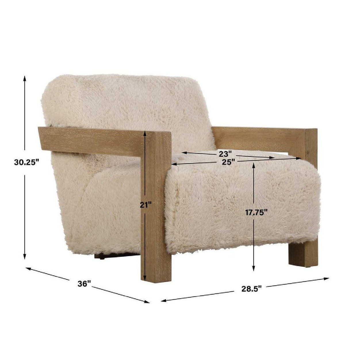   Modern European furniture - Cream Sheepskin Accent Chair - www.oroa.com | Oroa.com