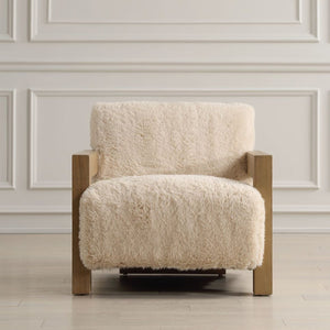  Modern European furniture - Cream Sheepskin Accent Chair - www.oroa.com | Oroa.com