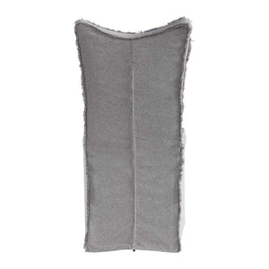   Gray Linen Fringed Dining Chairs (2) | Oroa.com