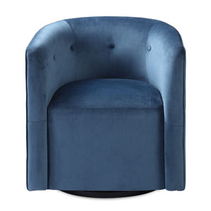   Modern European furniture - Blue Velvet Swivel Chair - www.oroa.com | Oroa.com