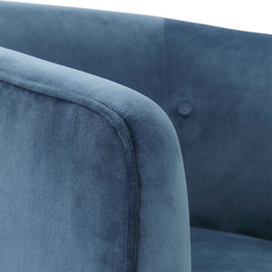   Modern European furniture - Blue Velvet Swivel Chair - www.oroa.com | Oroa.com