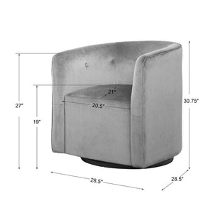   Modern European furniture - Blue Velvet Swivel Chair - www.oroa.com | Oroa.com