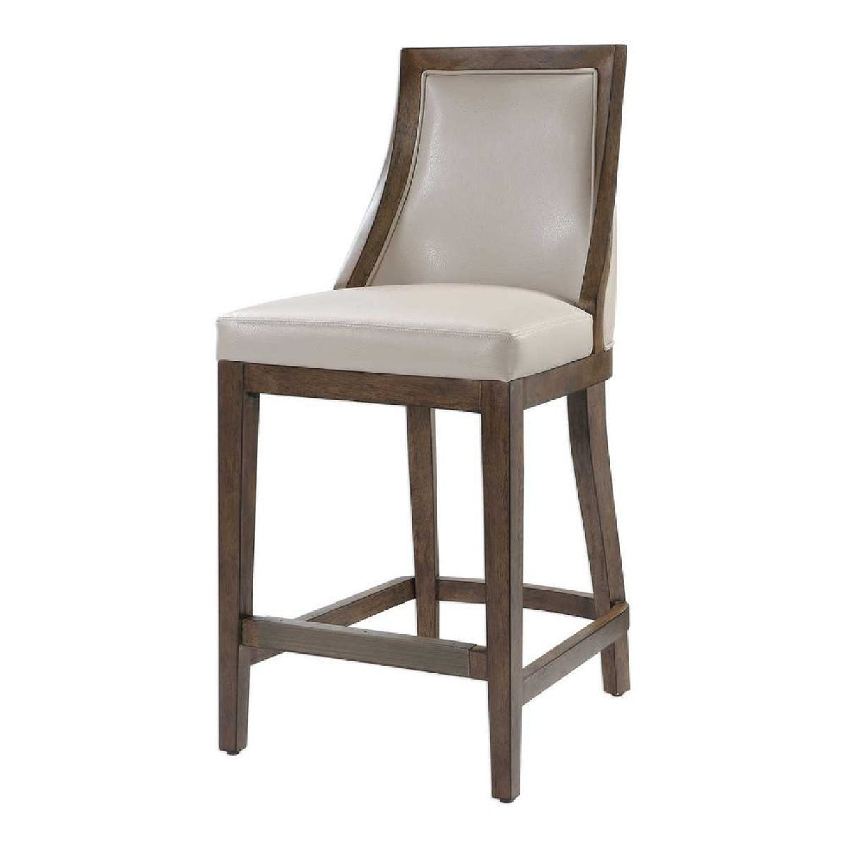   Modern European furniture - Beige Leather Counter Stool - www.oroa.com | Oroa.com