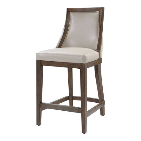   Modern European furniture - Beige Leather Counter Stool - www.oroa.com | Oroa.com