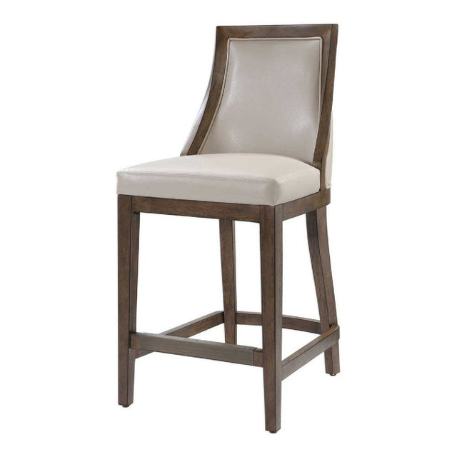 Modern European furniture - Beige Leather Counter Stool - www.oroa.com
