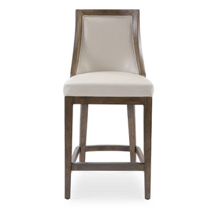   Modern European furniture - Beige Leather Counter Stool - www.oroa.com | Oroa.com