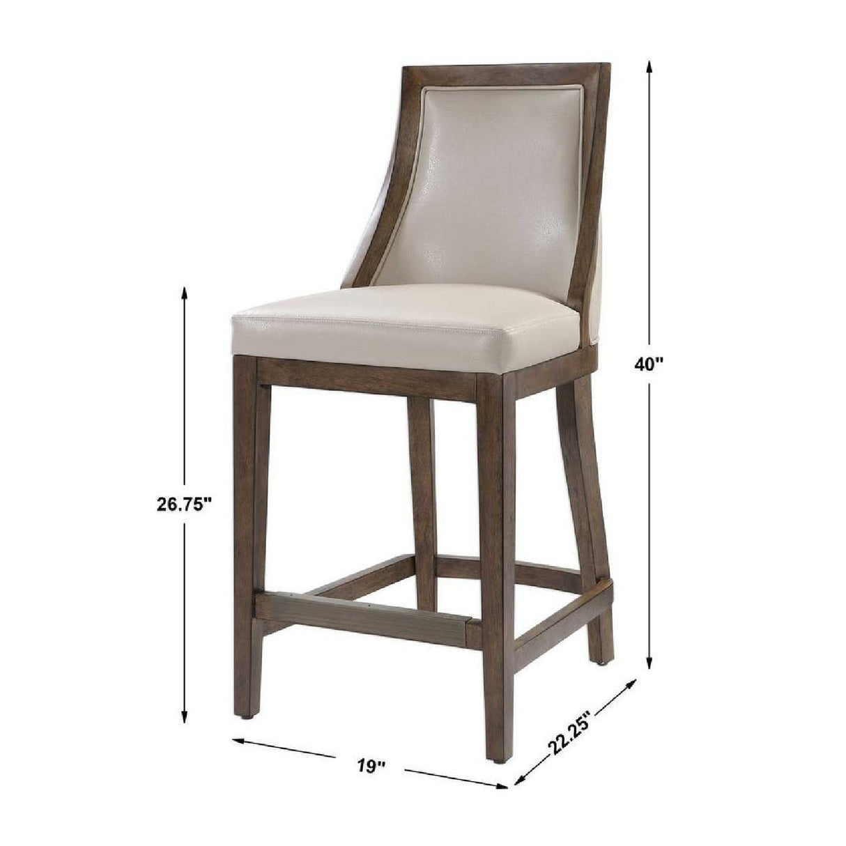   Modern European furniture - Beige Leather Counter Stool - www.oroa.com | Oroa.com
