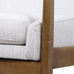   Modern European furniture - White Fabric Scandinavian Accent Chair - www.oroa.com | Oroa.com