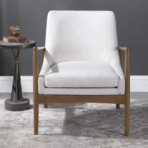   Modern European furniture - White Fabric Scandinavian Accent Chair - www.oroa.com | Oroa.com