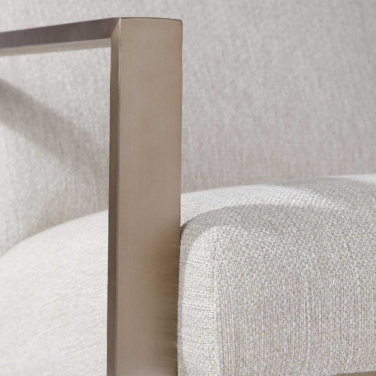   Beige Woven Fabric Accent Chair | Oroa.com