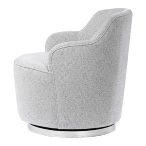   White Linen Blend Swivel Chair | Oroa.com