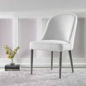   Modern European furniture - White Fabric Dining Chairs (2) - www.oroa.com | Oroa.com