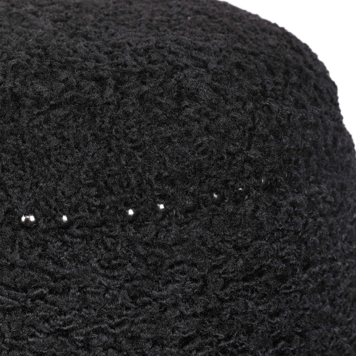   Modern European furniture - Black Shearling Ottoman - www.oroa.com | Oroa.com