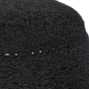   Modern European furniture - Black Shearling Ottoman - www.oroa.com | Oroa.com