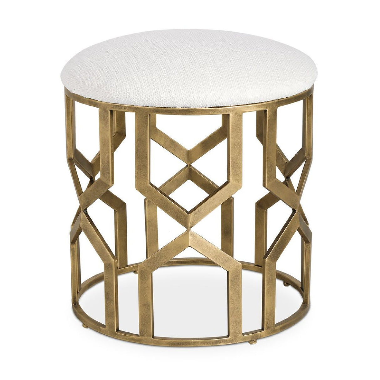   Modern European furniture - Gold Openwork Accent Stool - www.oroa.com | Oroa.com